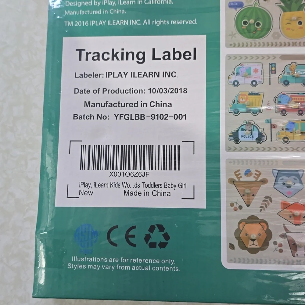 I Play I Learn  Wooden Puzzle Board Set NWT 2‎ Pack